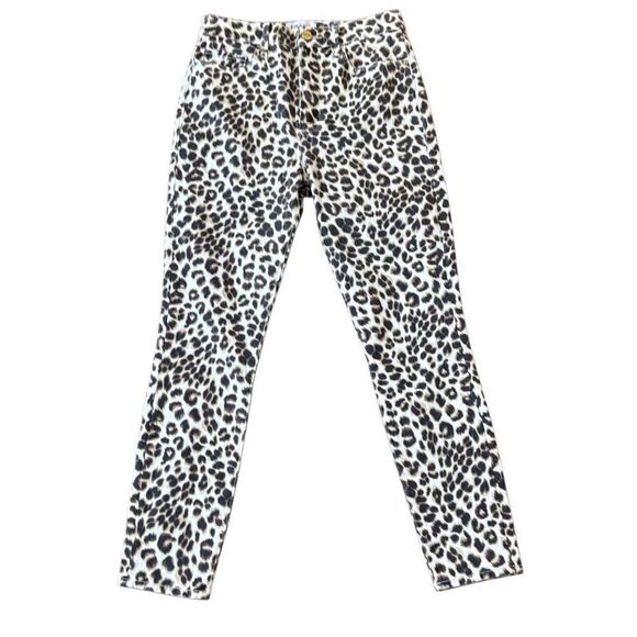 FRAME Ali high rise cigarette leopard jeans 27 - Picture 2 of 12